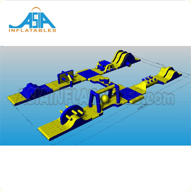 Mini H Shaped Water Inflatable Amusement Park For Swimming Pool