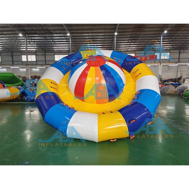 Water Park Commercial UFO Aqua Twister Spinning Rotating Roll 6-8-12 Seats Inflatable Disco Boat for sale