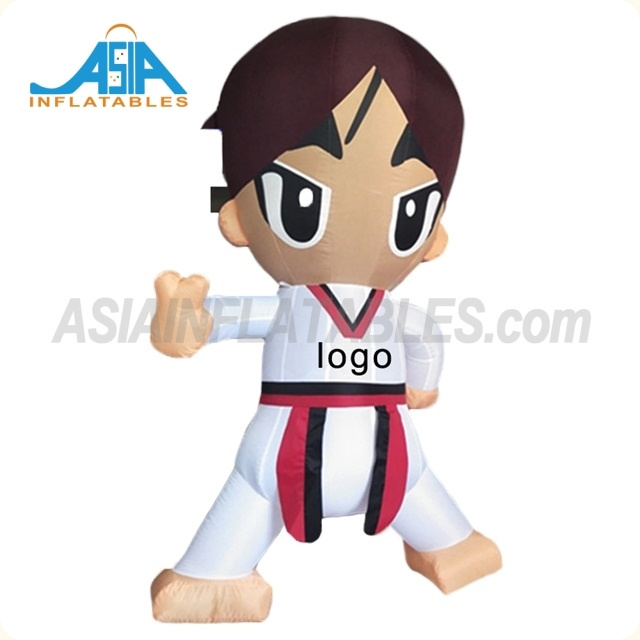 Inflatable Taekwondo Man Cartoon Toys Custom Karate Inflatable Balloon Taekwondo Boy For Advertising