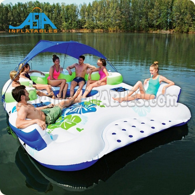 Inflatable Floating Island Party Lounge Inflatable Tropical Tahiti Island