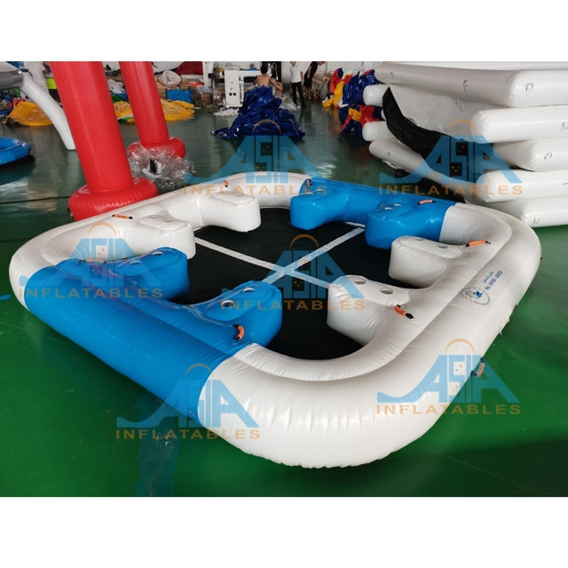 8 Person Floating Inflatable Island Connecting Inflatable Lounge Chair Mesh Detachable Inflatable Pool Float