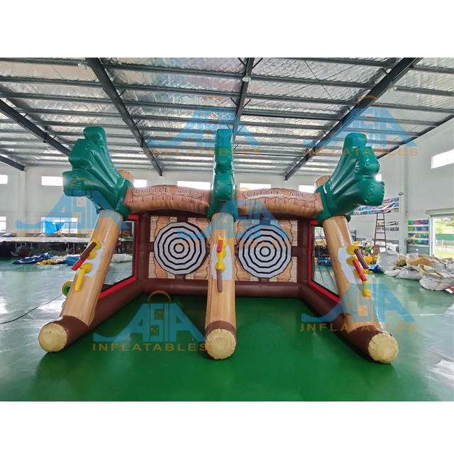 Air constant inflatable axe tossing hammer sport games on sale, inflatable hammer throwing target sport games for sale