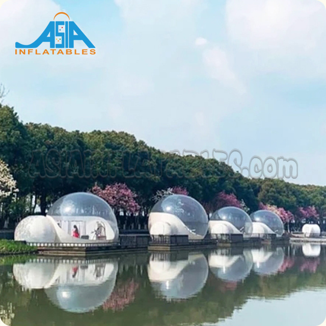 Transparent inflatable igloo bubble dome tent, hotel bubble lodge tent