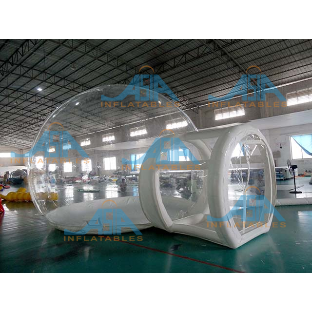 Wedding Inflatable bubble camping tent white bubble house inflatable bubble tent with tunnel for sale