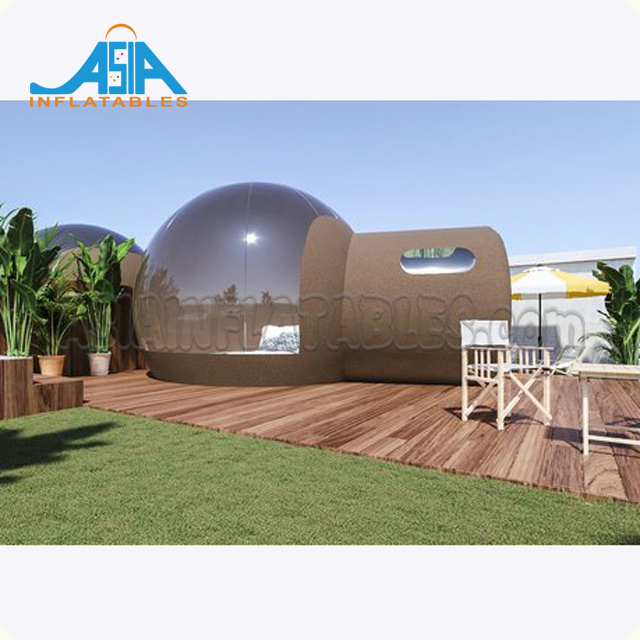 Transparent inflatable igloo bubble dome tent, hotel bubble lodge tent