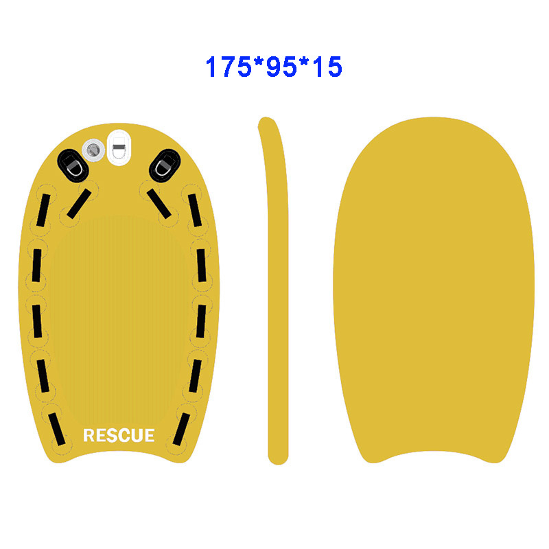 Inflatable Rescue Sled Yellow Drop Stitch Fabric Small Lifeguard Rescue Board Sled For Jet Ski