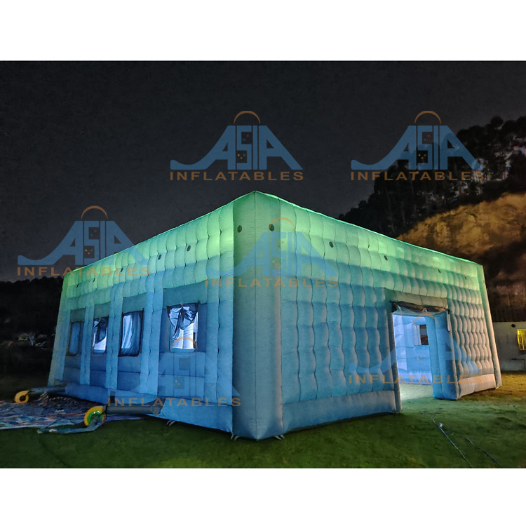 Commercial color Portable LED disco lighting mobile night club tent Inflatable Cube Party Tent inflatable nightclub