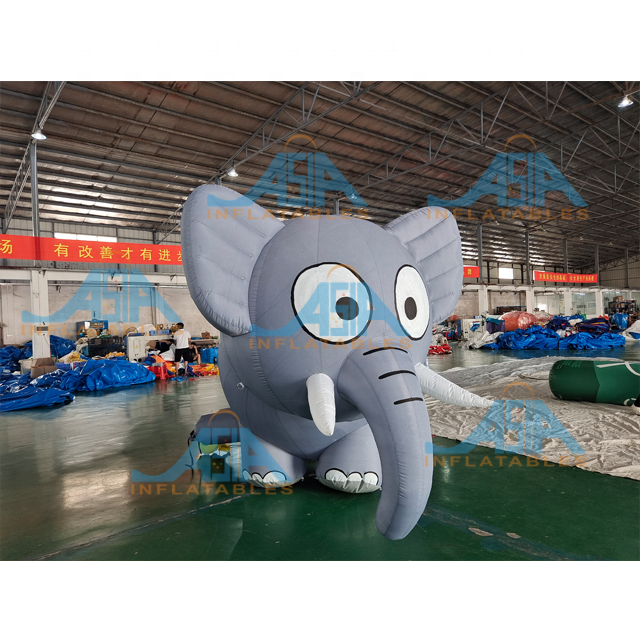 New Design Outdoor giant advertising elephant decoration inflatable cartoon elephant model for wall climbing decoration