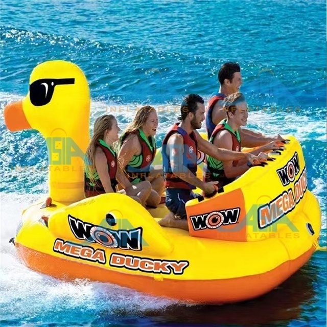 5 Riders Adults Kids water towable boats inflatable giant floating couch water sofa water ski tubes duck boat