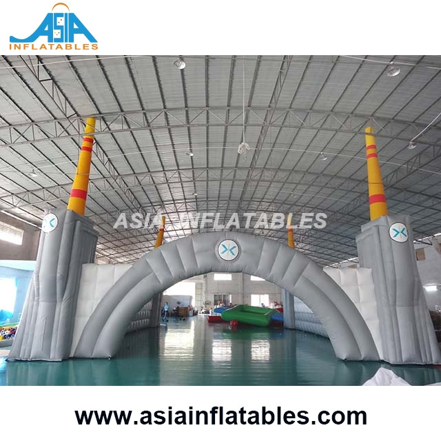 Lighting Inflatable Led Light Tunnel Castle Gate Decoration Wall For Outdoor Event