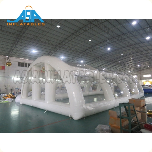 Customized Commercial Grade Pvc Inflatable Transparent Pool Dome , Swimming Pools Clear Cover Tent ,Outdoor Blow Up Pool Tent