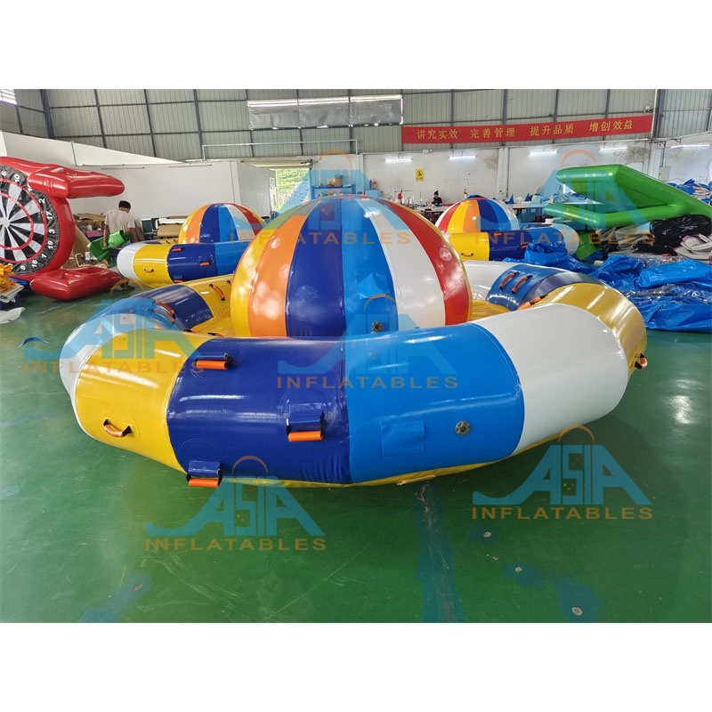 Water Park Commercial UFO Aqua Twister Spinning Rotating Roll 6-8-12 Seats Inflatable Disco Boat for sale