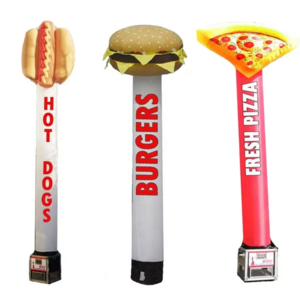 Inflatable Sky Tube Led Lighting New Design Pizza Inflatable Hot Dog Hamburger Air Dancer For Sale