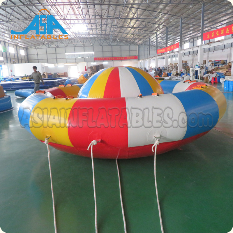 8 Riders PVC Tarpaulin Inflatable Disco Boat Towable Tube Aqua Twister For Water Leisure