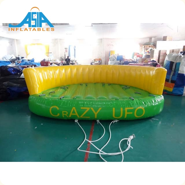 Crazy Ufo Inflatable Towable Water Sports Boat / Inflatable Floating Water Sofa Games For Water Sports