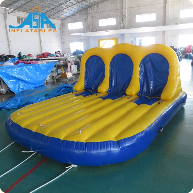 Custom 6 Seats Water Jet Ski Tube PVC Inflatable Crazy Towable Slipper Bandwagon UFO For Water Games