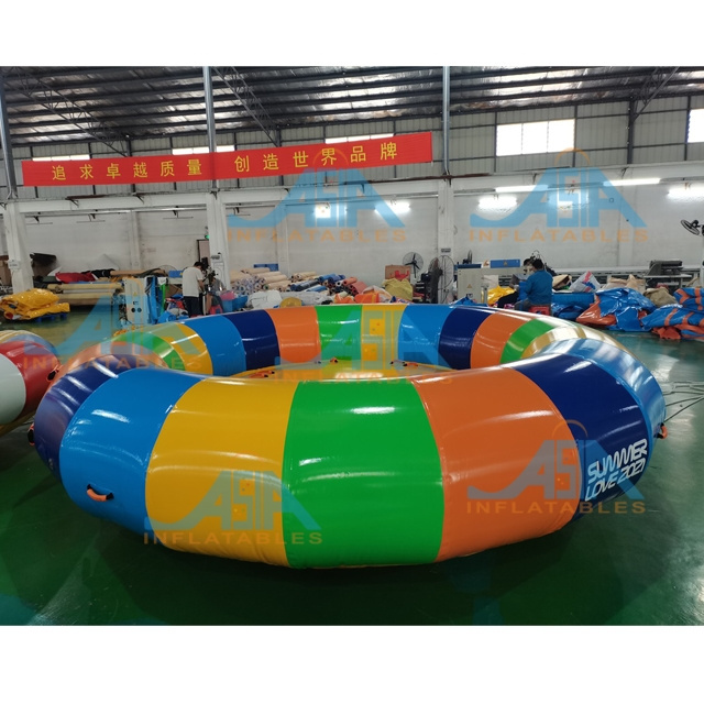 Aqua Twister Inflatable Spinner Gyro Water Boat Inflatable Drag Disco Boat Motorized Water Toy For Sale