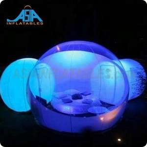 Inflatable Transparent Bubble Dome Lodge Tent With Two Rooms  For Camping