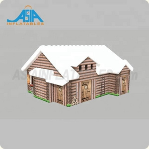 Outdoor Inflatable House Tent  House Replica Camping Log Cabin