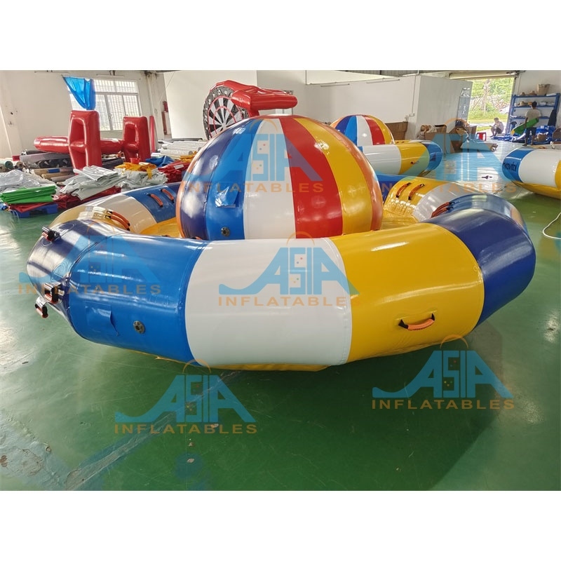 Water Park Commercial UFO Aqua Twister Spinning Rotating Roll 6-8-12 Seats Inflatable Disco Boat for sale