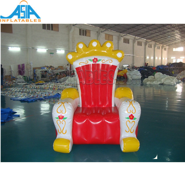 PVC Inflatable Birthday King/Queen Prince/Princess Throne Chair Chair For Party Decoration