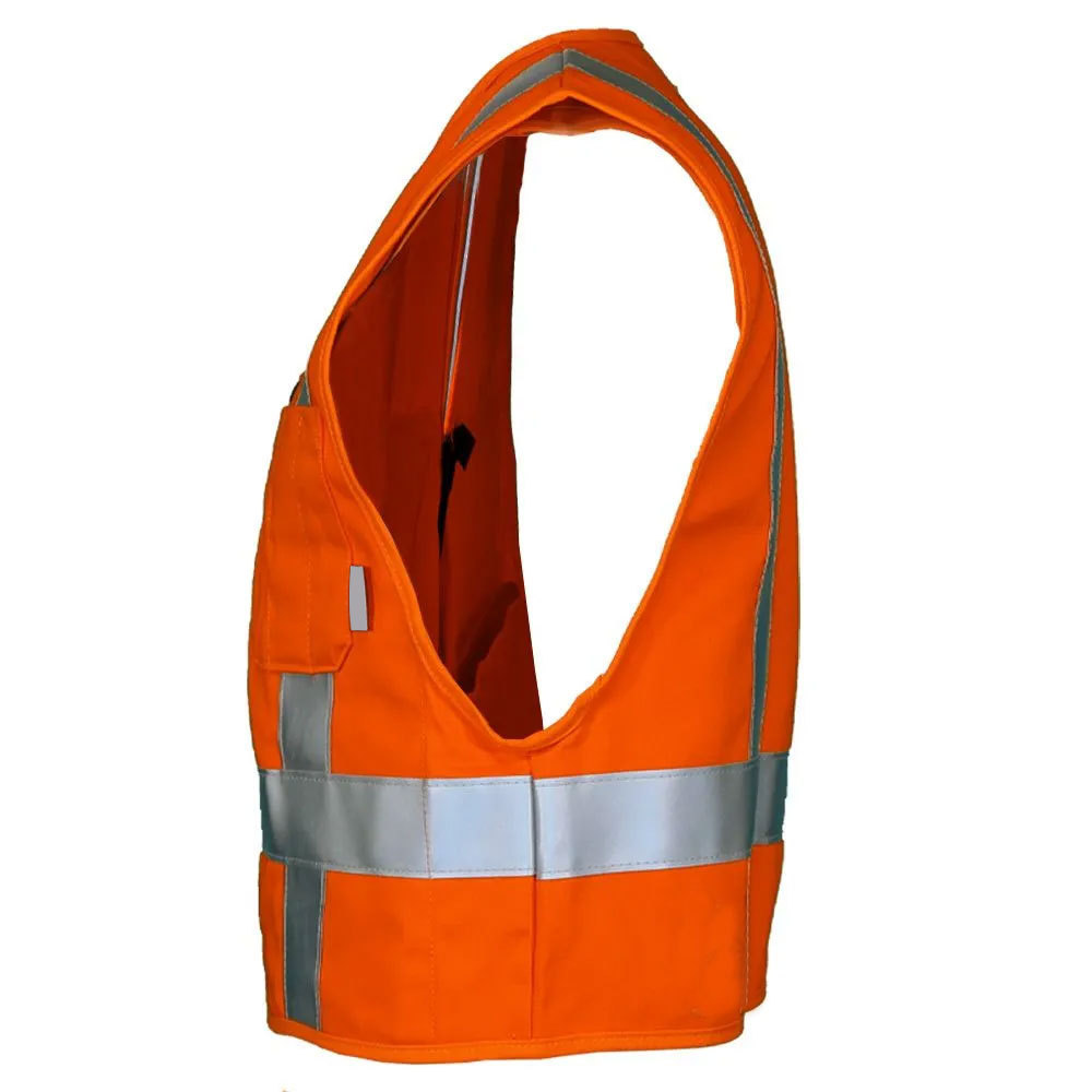 Outdoor Custom Men Engineers Construction vest High Visibility Reflective orange Work Security Safety Vest With Logo Custom Men