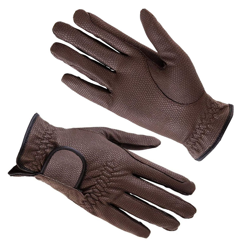 Men and Women Horse Riding Gloves Leather  Fabric Gloves  Equestrian best selling whole sale adjustable gloves