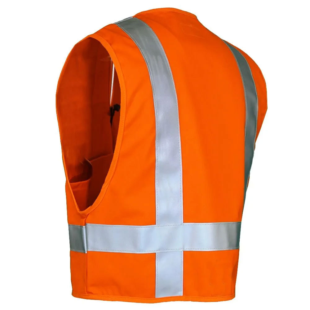 Outdoor Custom Men Engineers Construction vest High Visibility Reflective orange Work Security Safety Vest With Logo Custom Men