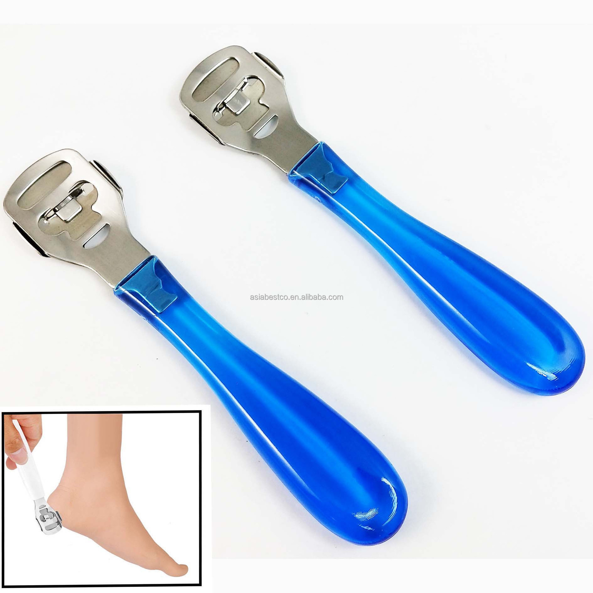 Blue Handle Foot Care Callus Hard Skin Remover Shaver Pedicure