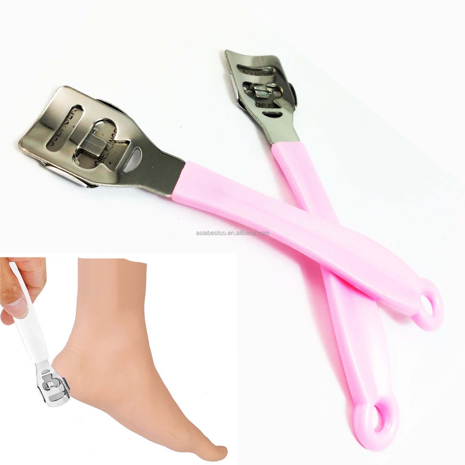 Pink Color Handle Remove Dead Skin Foot Scrapers