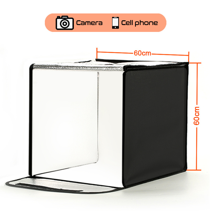 Turntable-BKL photo studio accessories 60cm light box folding photography light Two-color light box dimmer