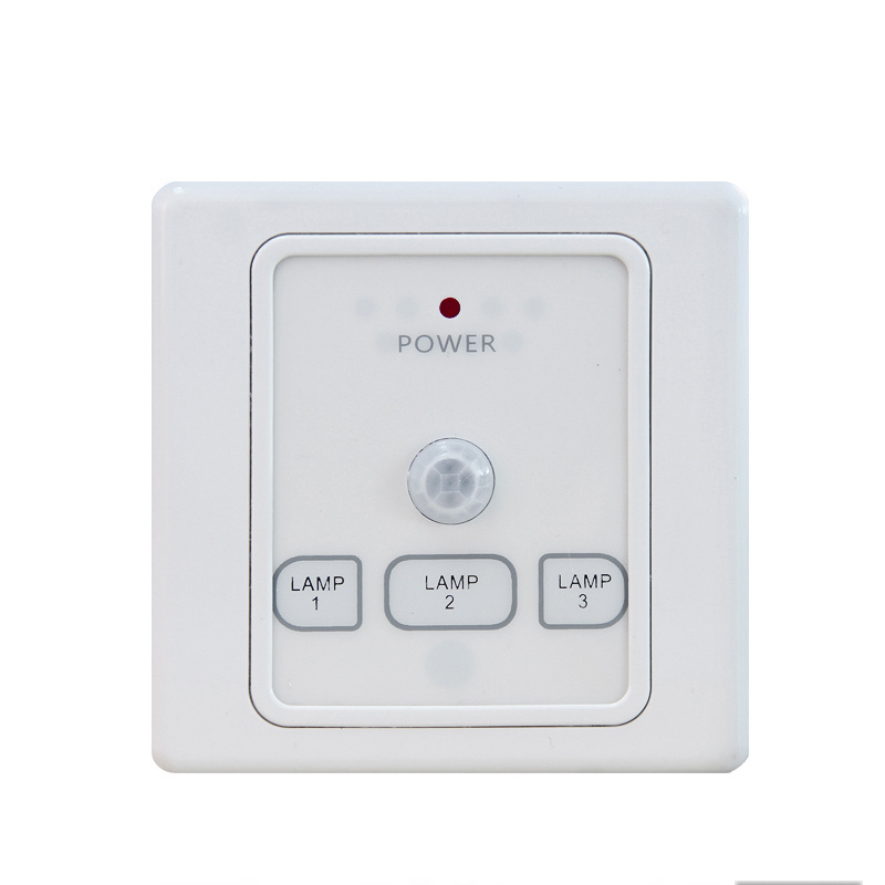 High Power Motion Sensor Light Switch for 3 loads control