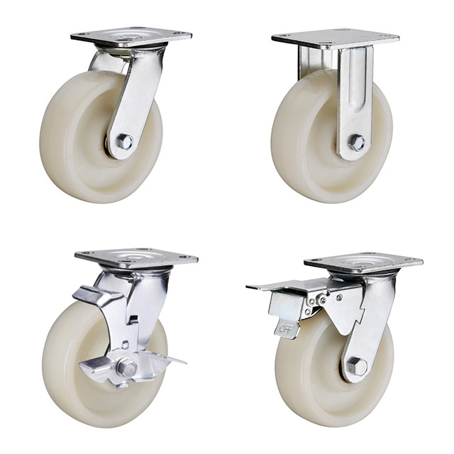 American type swivel castor durable Nylon wheel heavy duty 6 inch caster wheel with double ball bearing