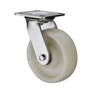 American type swivel castor durable Nylon wheel heavy duty 6 inch caster wheel with double ball bearing