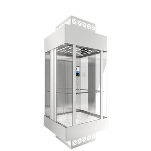 Asia fuji factory Square  Sightseeing Panoramic outdoor Elevator price with Glass Lift Cabin