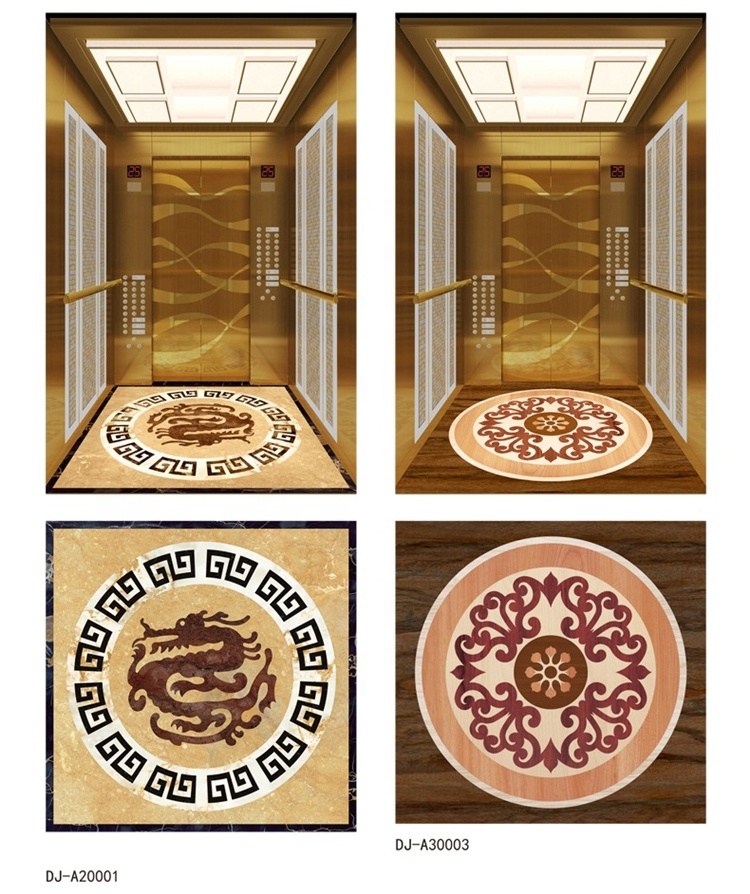 customized square 2mm 3mm  pvc floor design pvc elevator