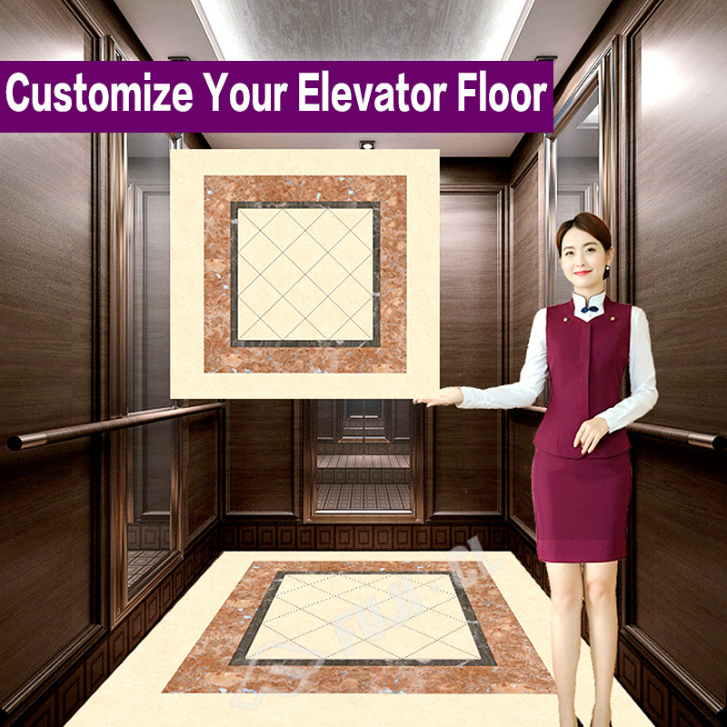 customized square 2mm 3mm  pvc floor design pvc elevator