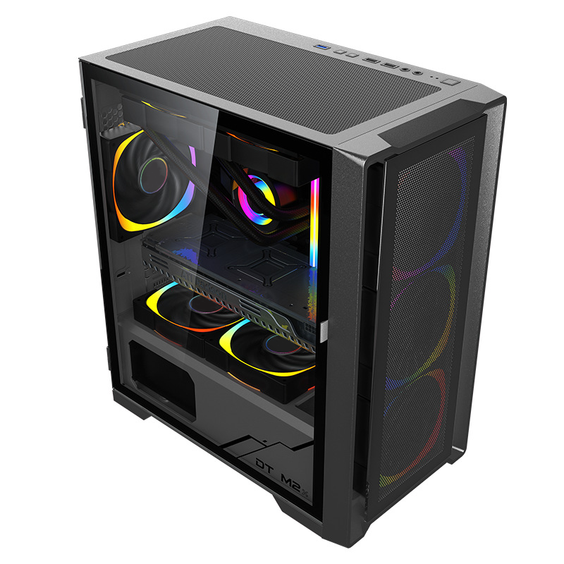 Micro-ATX Gaming Case USB3.0 x 1 240mm Radiator Support Fans Tower Computer Case