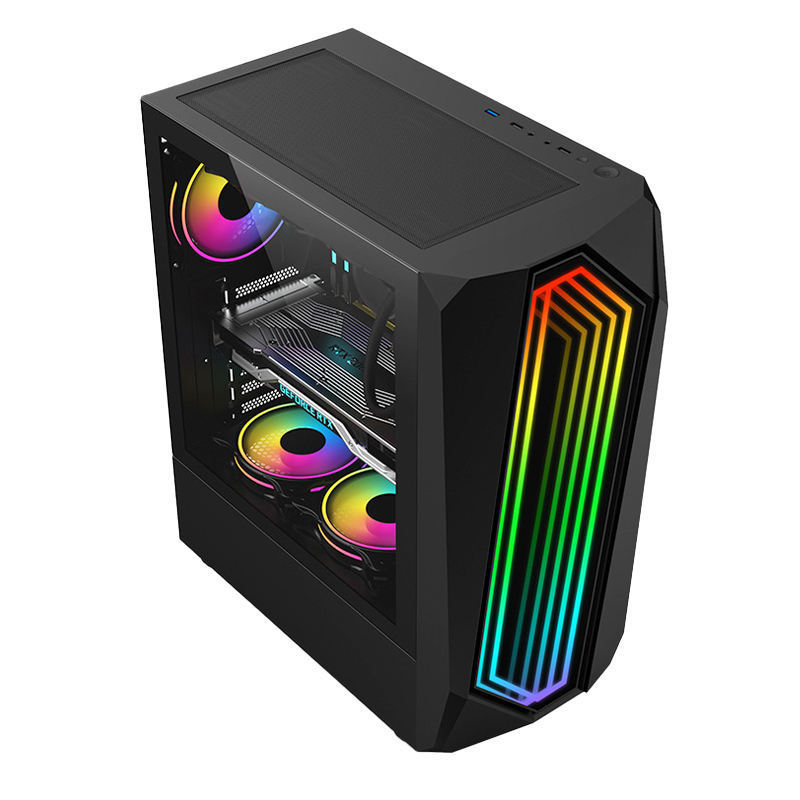 ATX/Micro-ATX Computer Aluminum Alloy Acrylic Stock Steel Full Tower Mesh Front Panel ATX Computer Case for Gaming