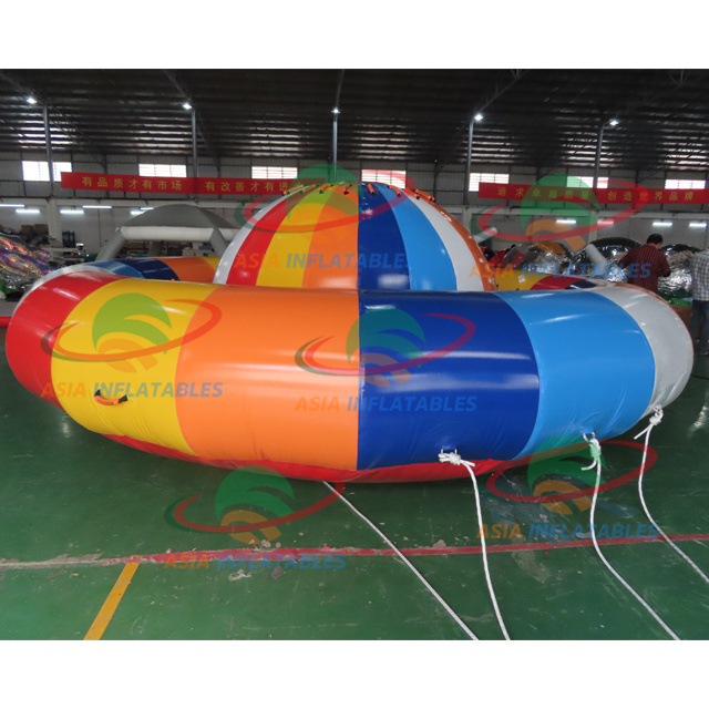 Water Entertainment Spinning Inflatable Disco Boat Towable Water Sports Toys Float Rotating Disco Boat Tube