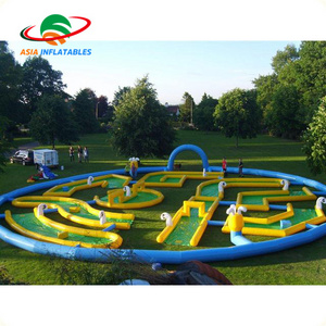 Customized Inflatable mini golf 9-holes for rental / hot sale inflatable outdoor game for fun