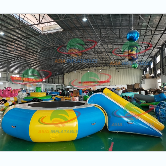 Inflatable Floating Water Jumping Bed , Water Park Equipment Inflatable Water Trampoline