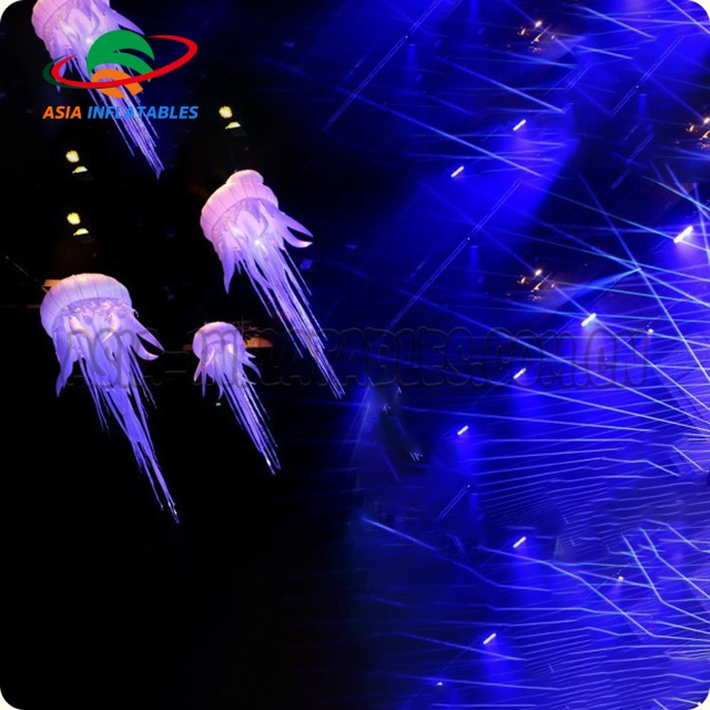 Remote Control Color inflatable jellyfish/ Inflatable Jellyfish Light/ flying light balloon