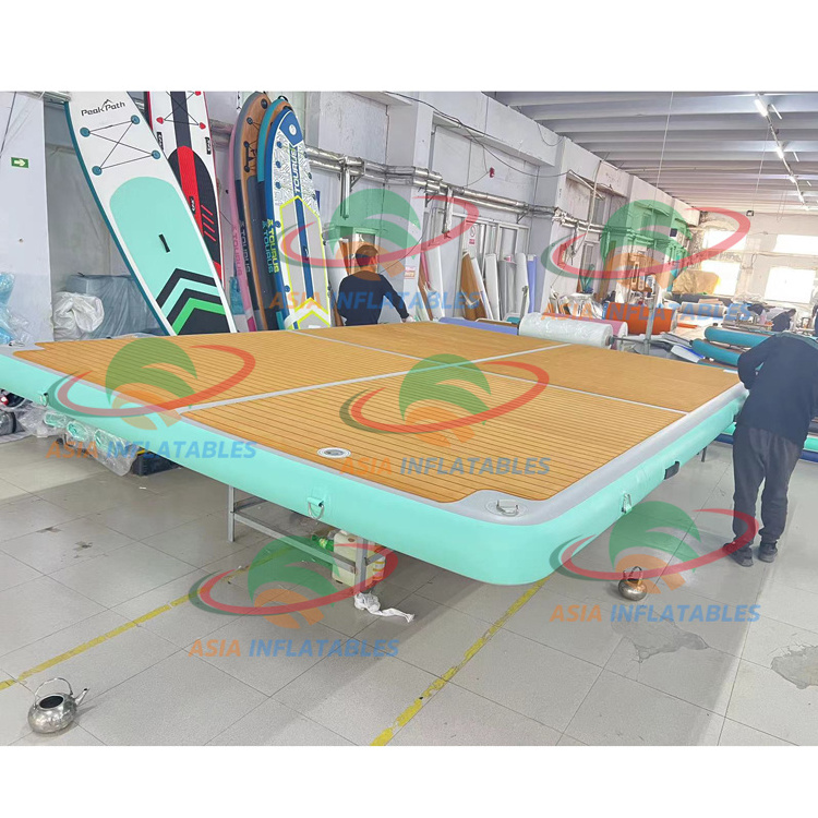 Inflatable motor boat dock pontoon boat floating dock inflatable sybrincolin platform for boat float dock platform