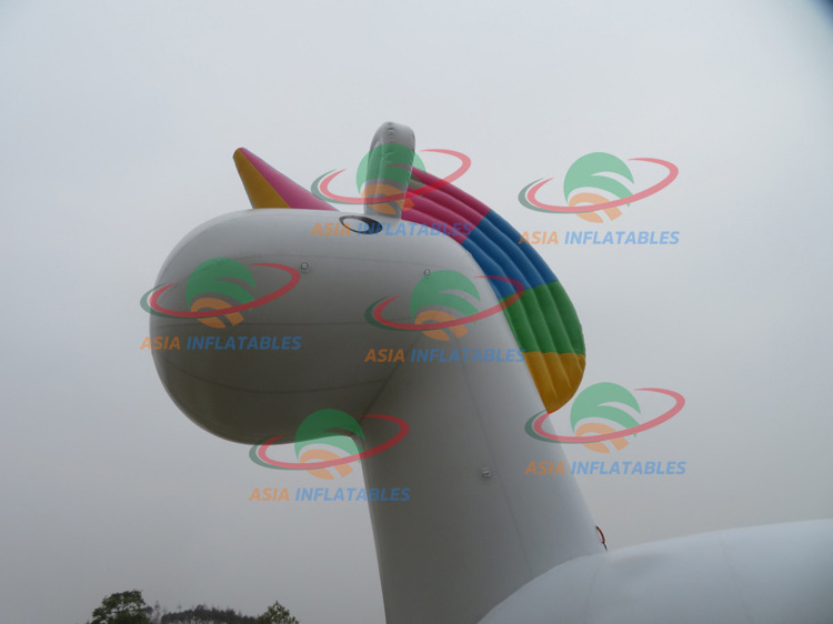 Inflatable Giant floating Unicorn With Slide, Big Inflatable Unicorn Water Trampoline Slide For Water Park