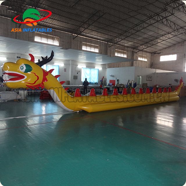 Commercial water park toys inflatable banana boat dragon boat best price