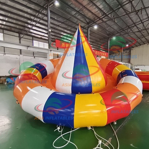 Water Park Commercial UFO Aqua Twister Spinning Rotating Roll 6-8-12 Seats Inflatable Disco Boat