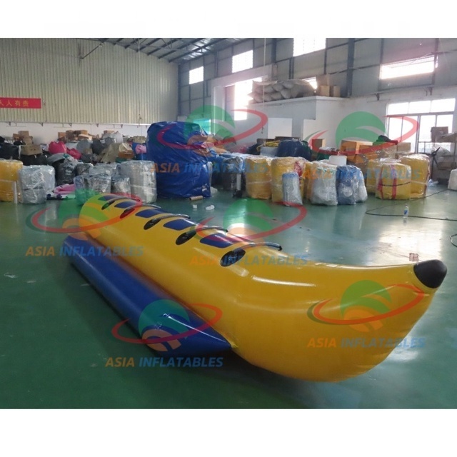 3-10 Person Inflatable Banana Boat Tow Tube, Large Water Surfing PVC Kayak for Adults and Kids