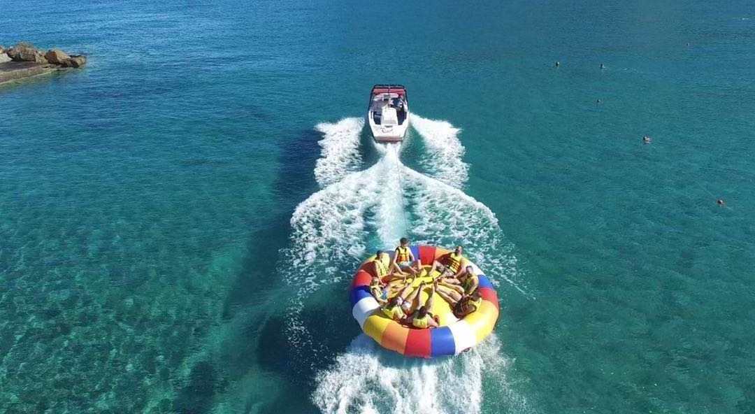 Water Entertainment Spinning Inflatable Disco Boat Towable Water Sports Toys Float Rotating Disco Boat Tube