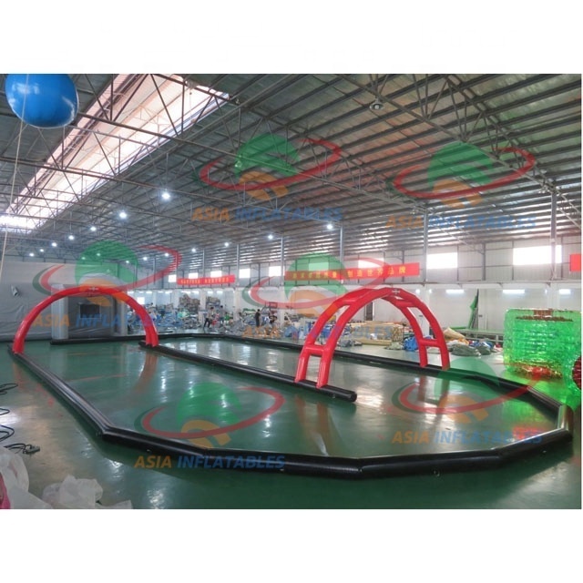 Outdoor Interavitve Sport Game Inflatable Bumper Car Track Inflatable Zorb Ball Race Inflatable Karting Fence Field